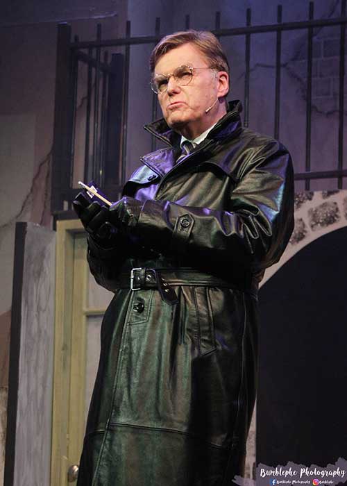 1940 Black leather coat Herr Flick Costume Allo Allo